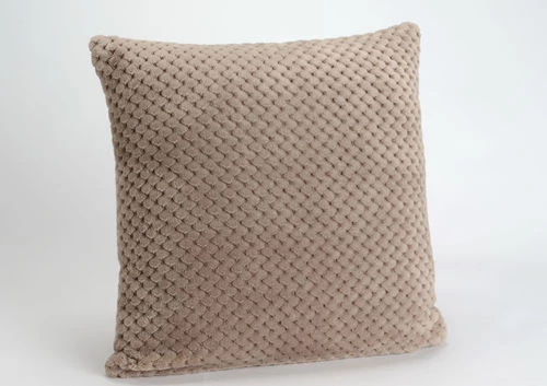 Coussin damier taupe 40x40