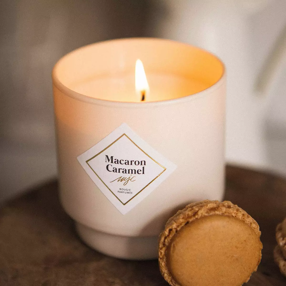 Bougie Macaron Caramel Jolie candle