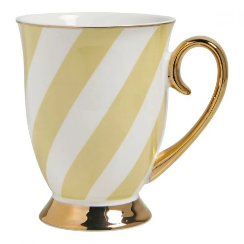 Mug rayures pastel - Jaune