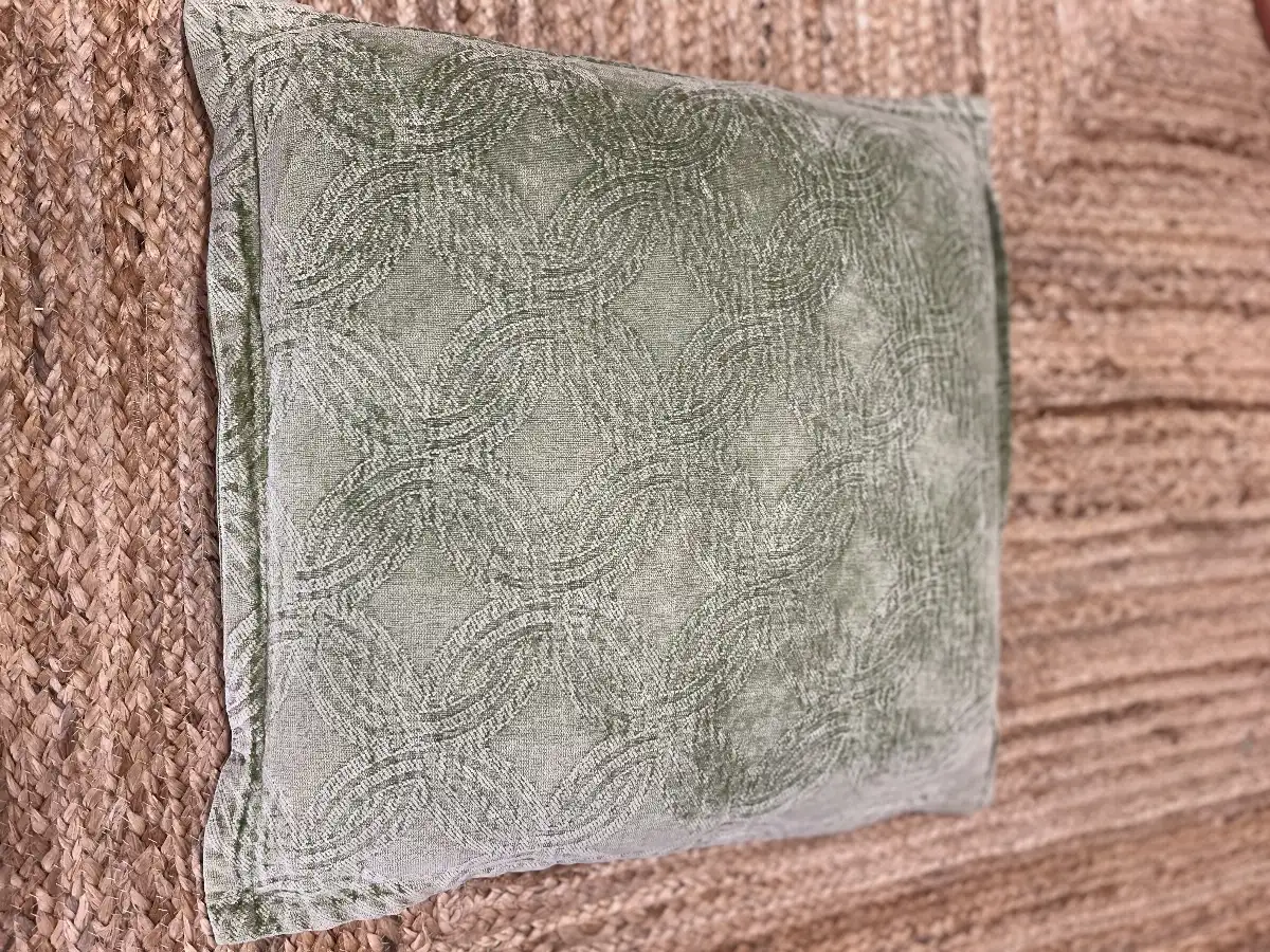 Housse de coussin vert