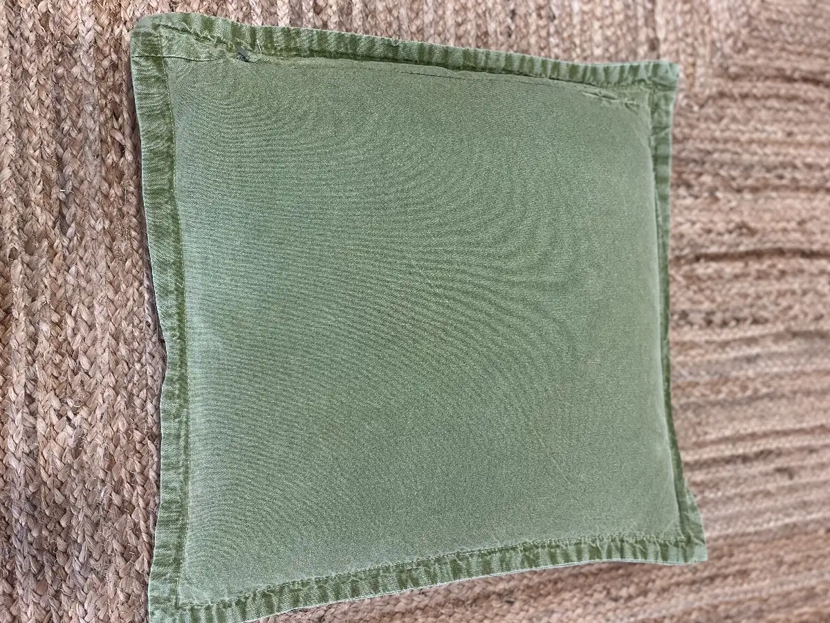 Housse de coussin vert