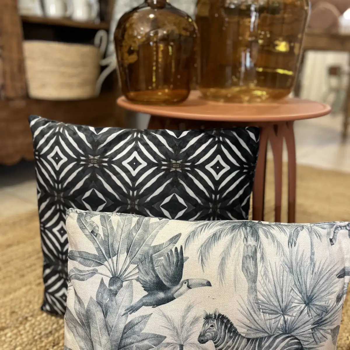 Housse de coussin zébra