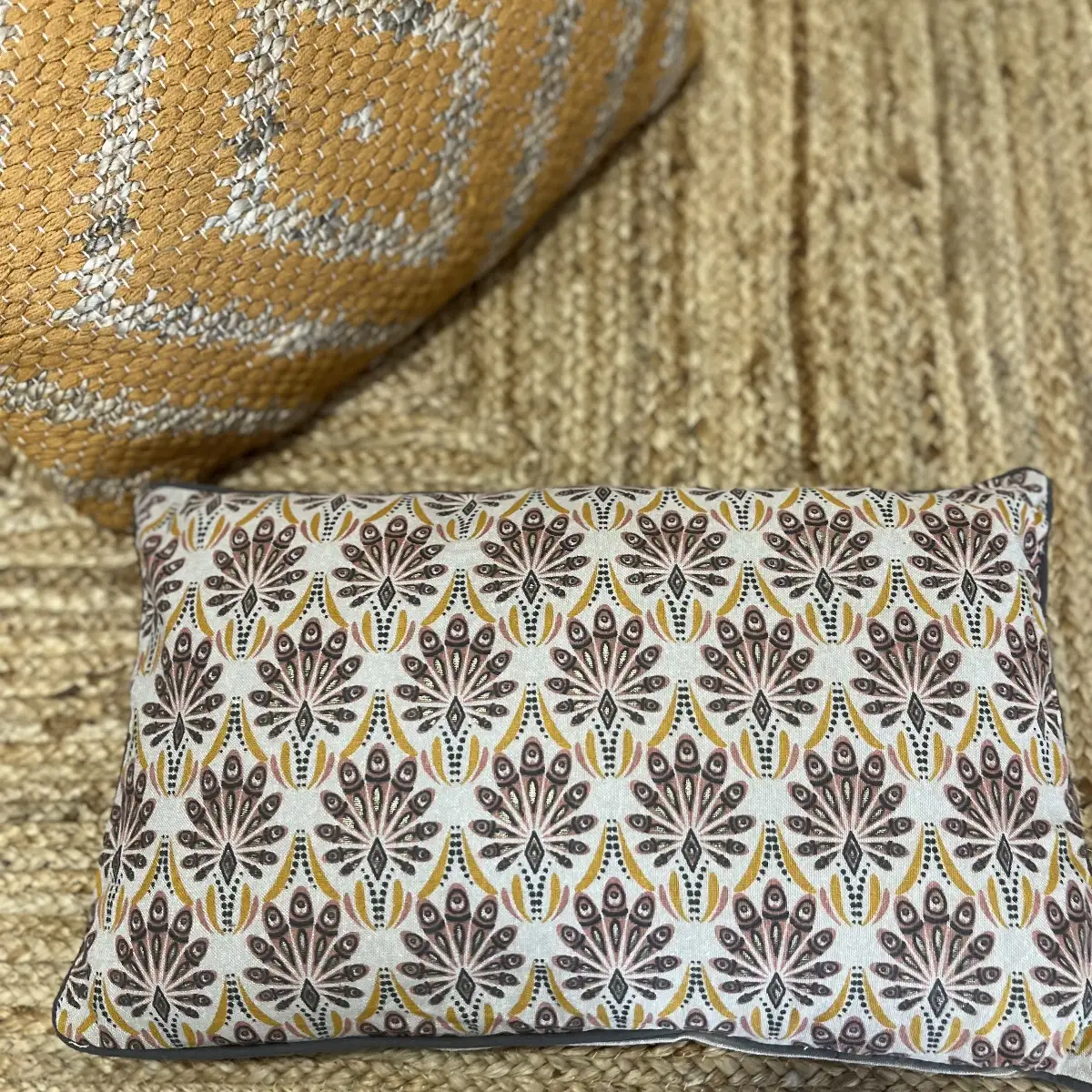 Housse de coussin paon