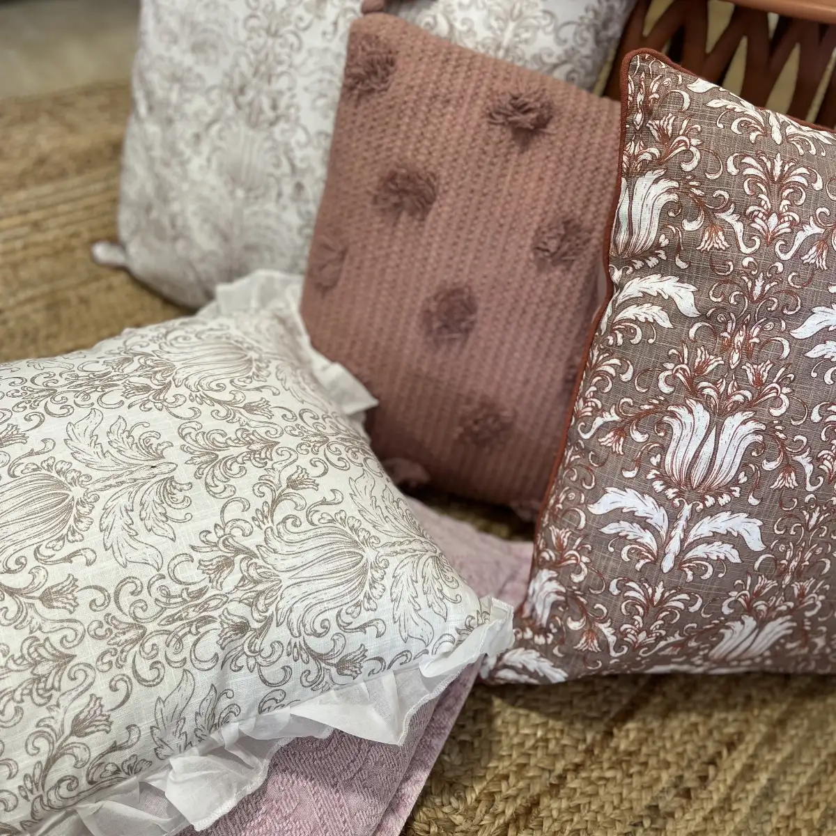 Housse de coussin garance
