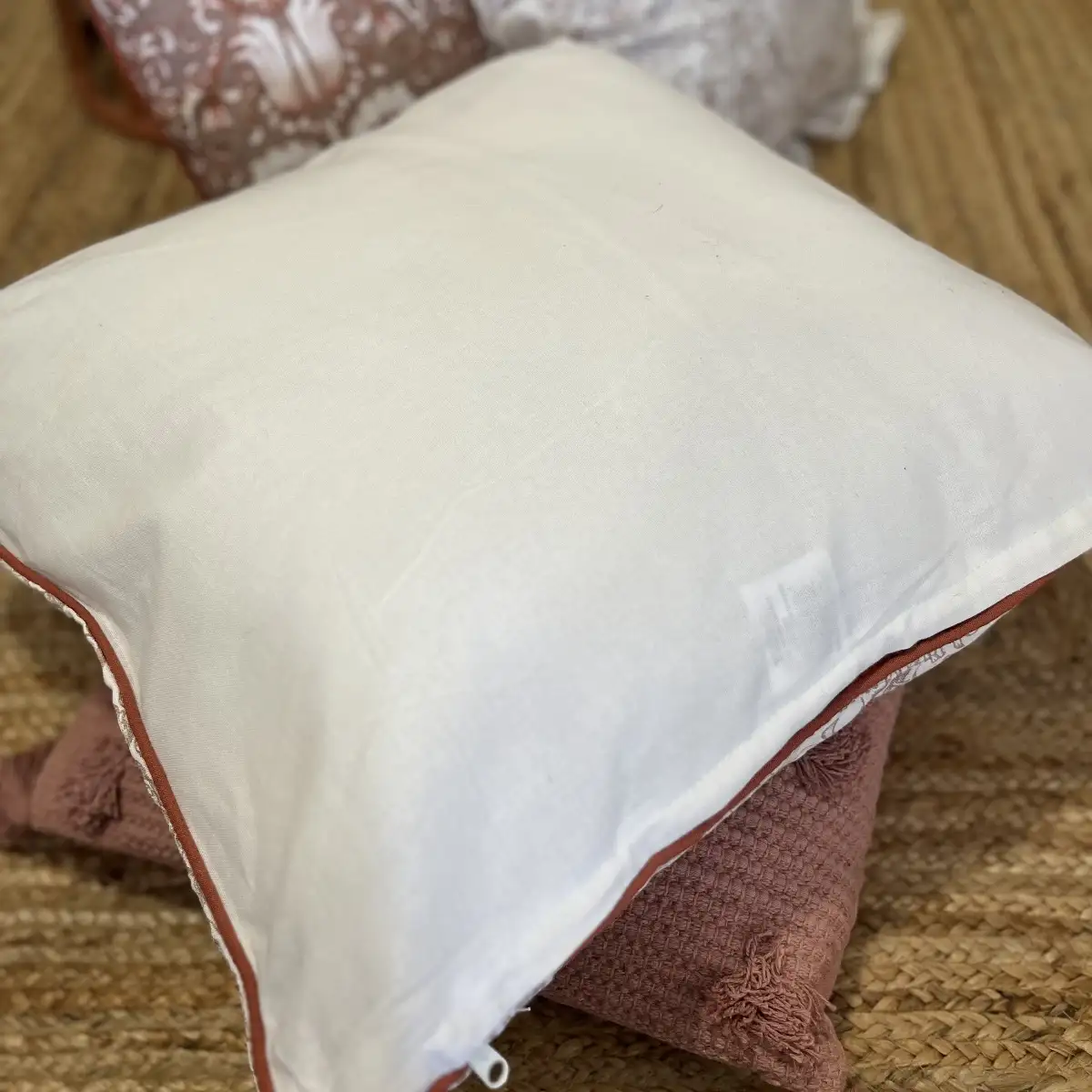 Housse de coussin garance