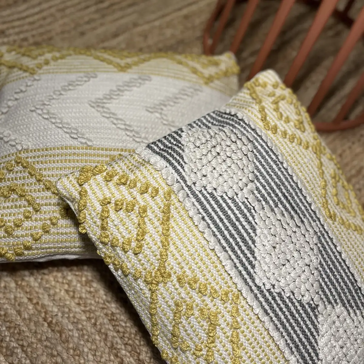 Housse de coussin tufte carré