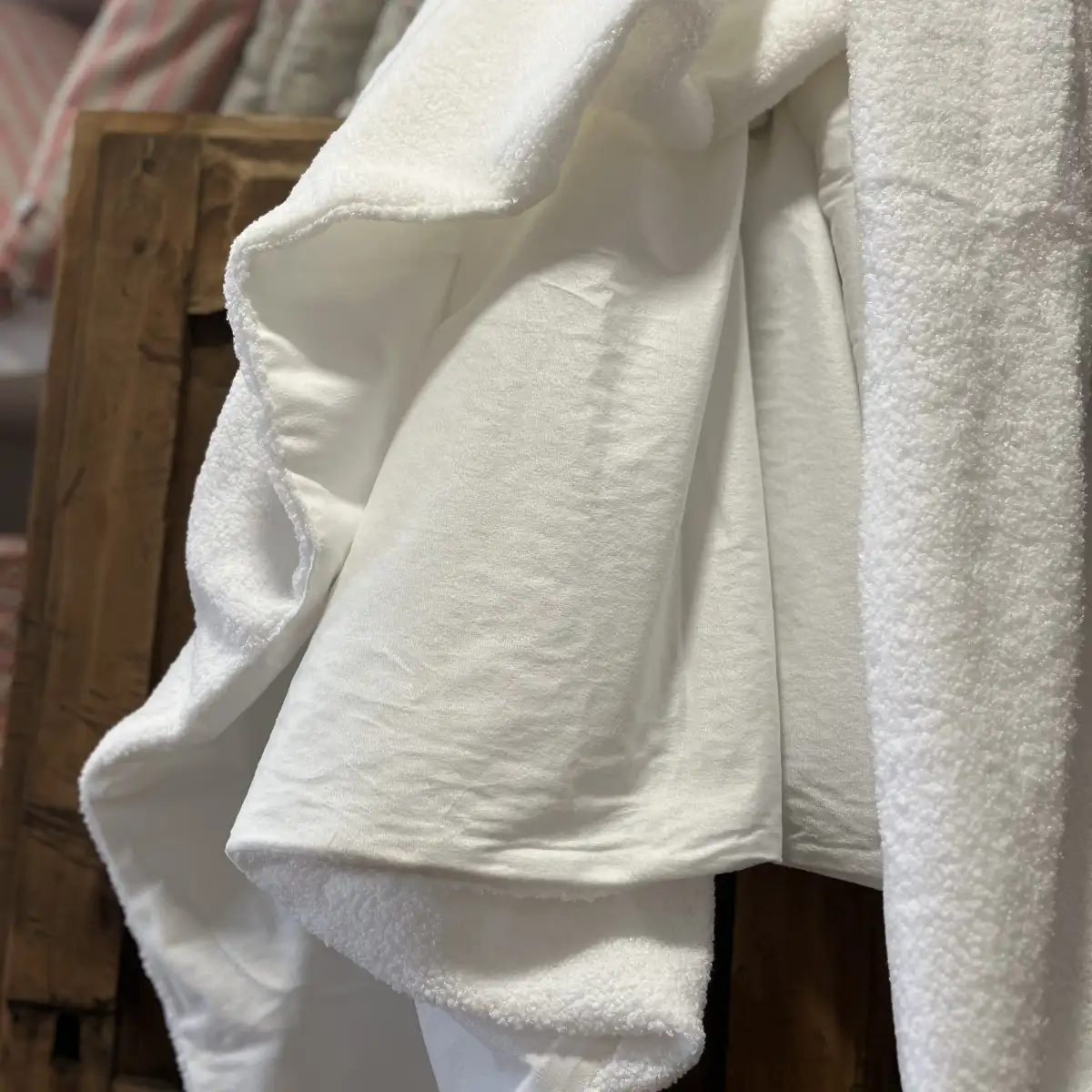Plaid bouclette blanc