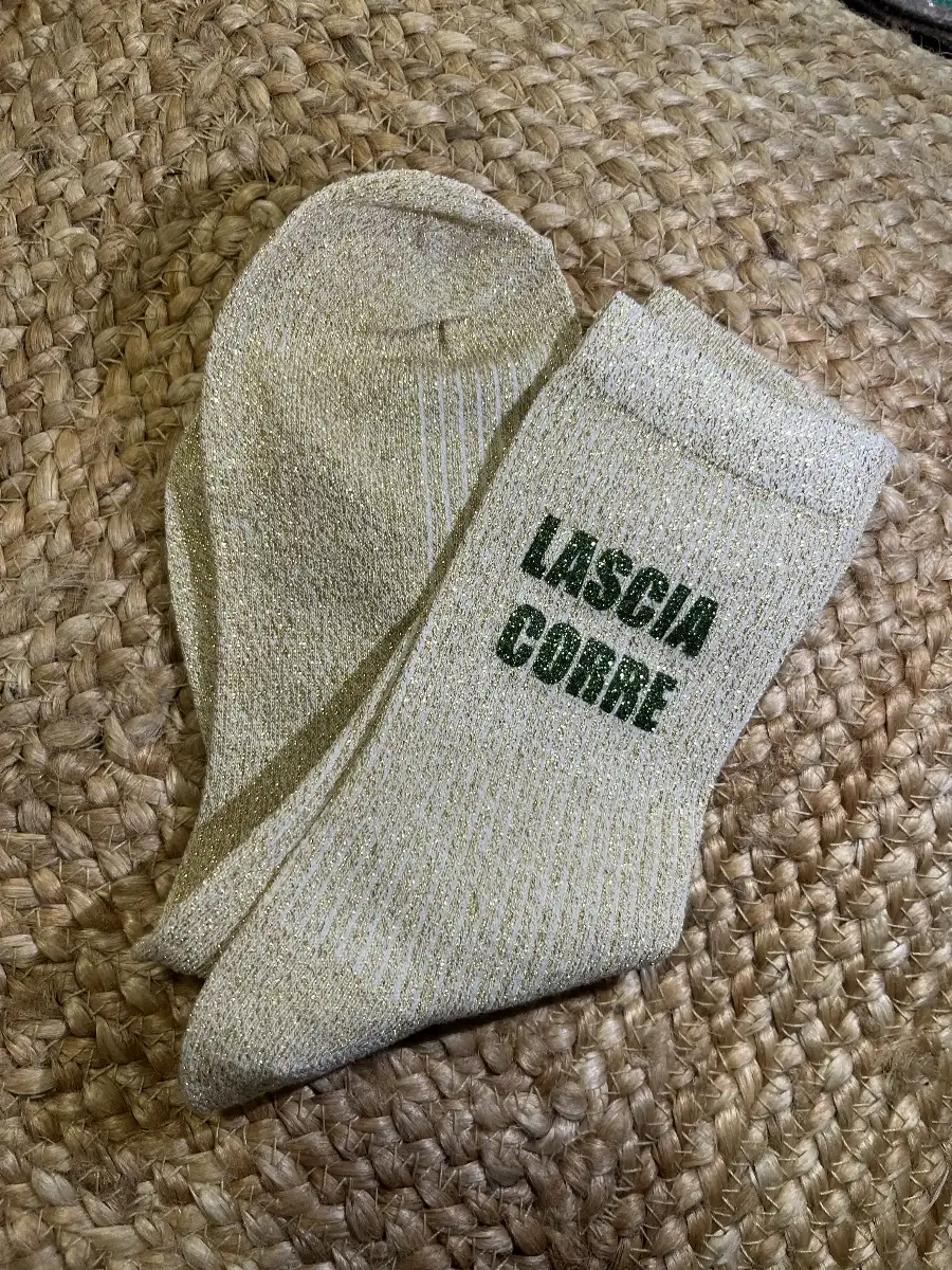 Chaussette « Lascia Corre » Dorée