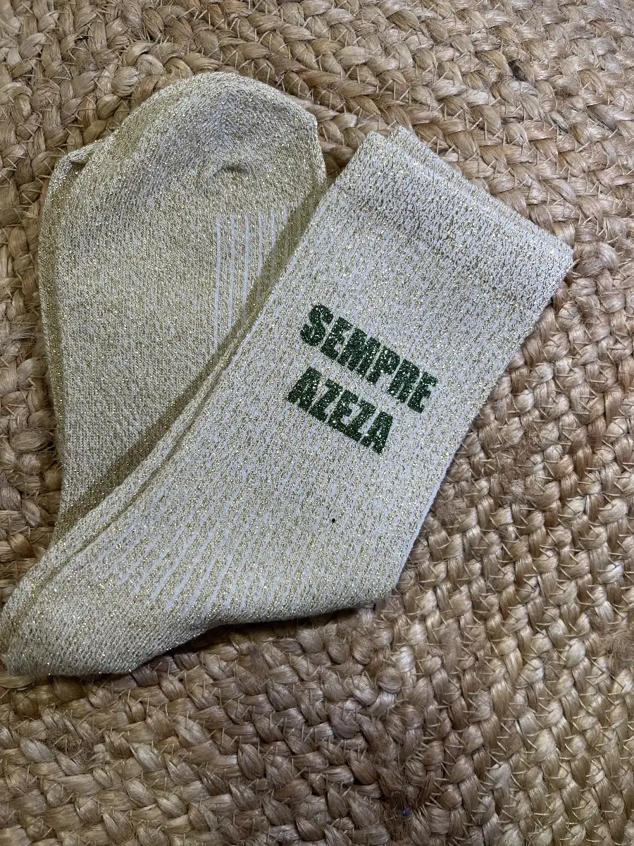Chaussette « Sempre Azeza » Dorée