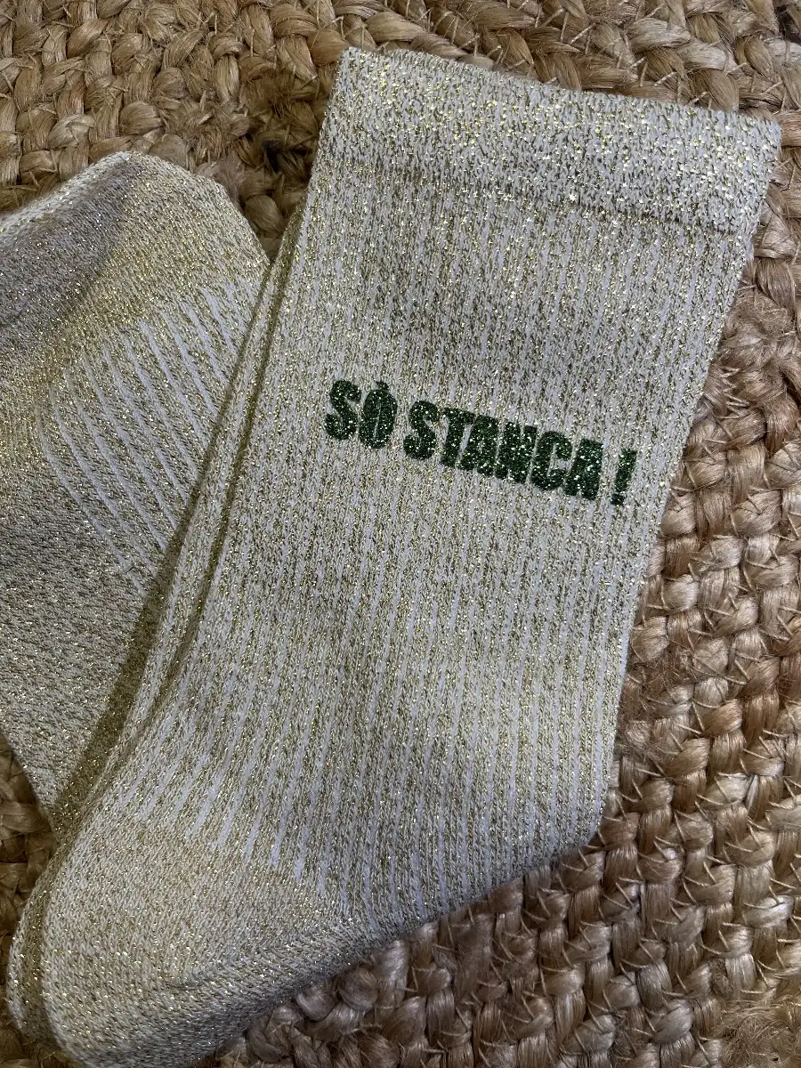 Chaussette « Sò Stanca ! » Dorée
