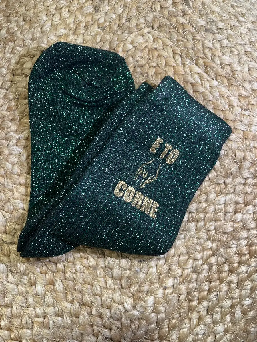 Chaussette « E To Corne » Verte