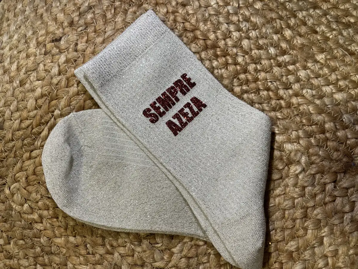 Chaussette « Sempre Azeza » Beige