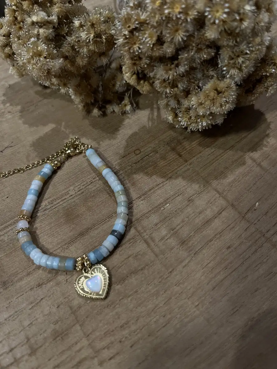 Bracelet Amazonite Cœur