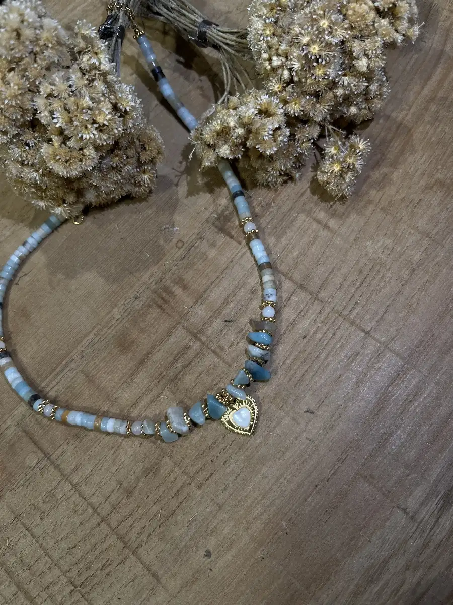 Collier Amazonite Cœur