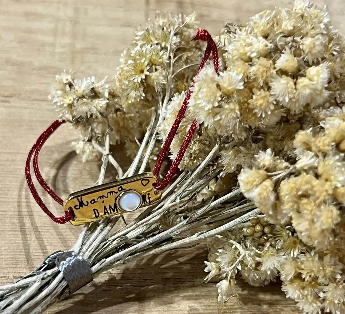 Bracelet CordonRouge Mamma D’Amore Nacre