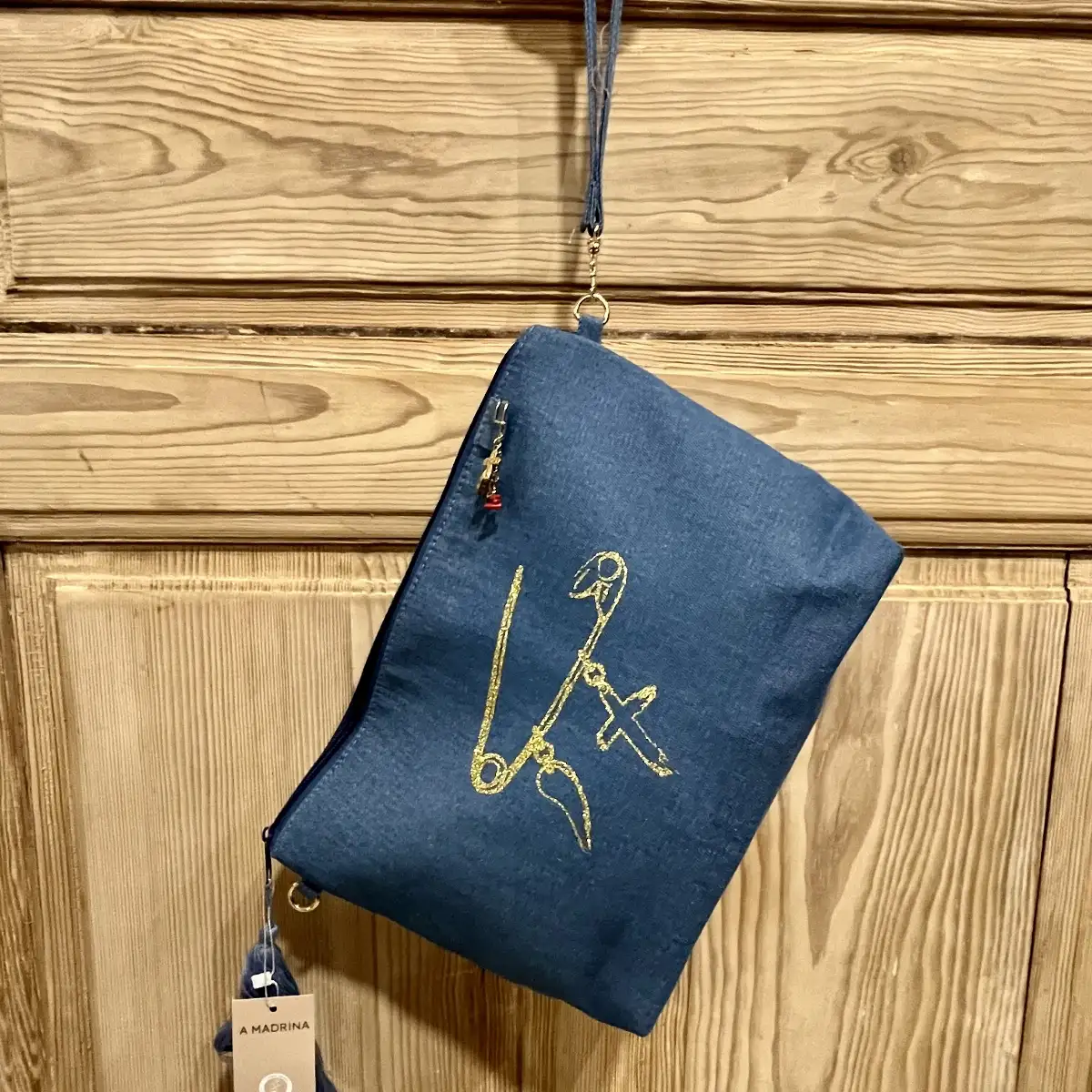 Pochette Bleu Jean Epingle