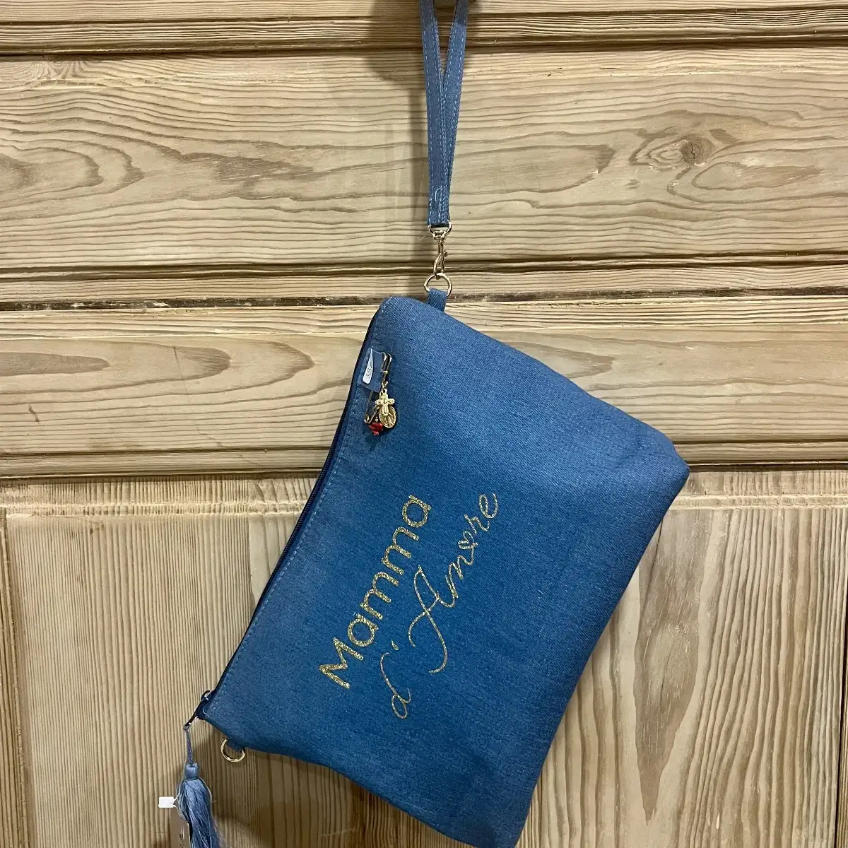 Pochette Bleu Jean Mamma d’ Amore