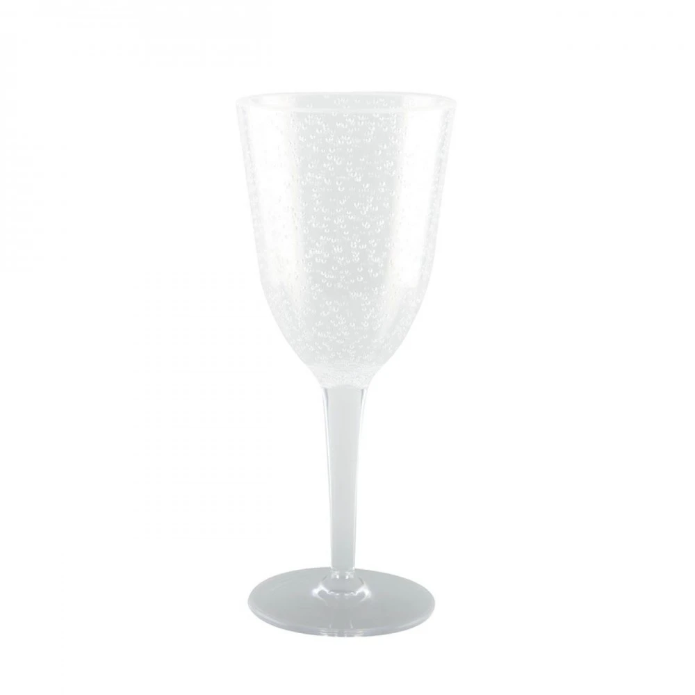 Lot de 6 verres à vin acrylique bulle