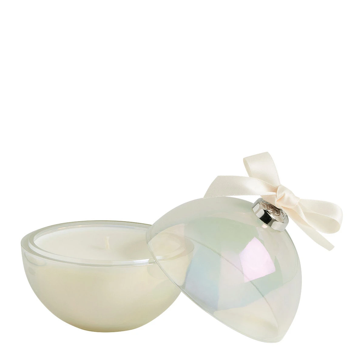 Bougie parfumée Boule de Noël Fête Nacrée 210 g - Musc Irisé