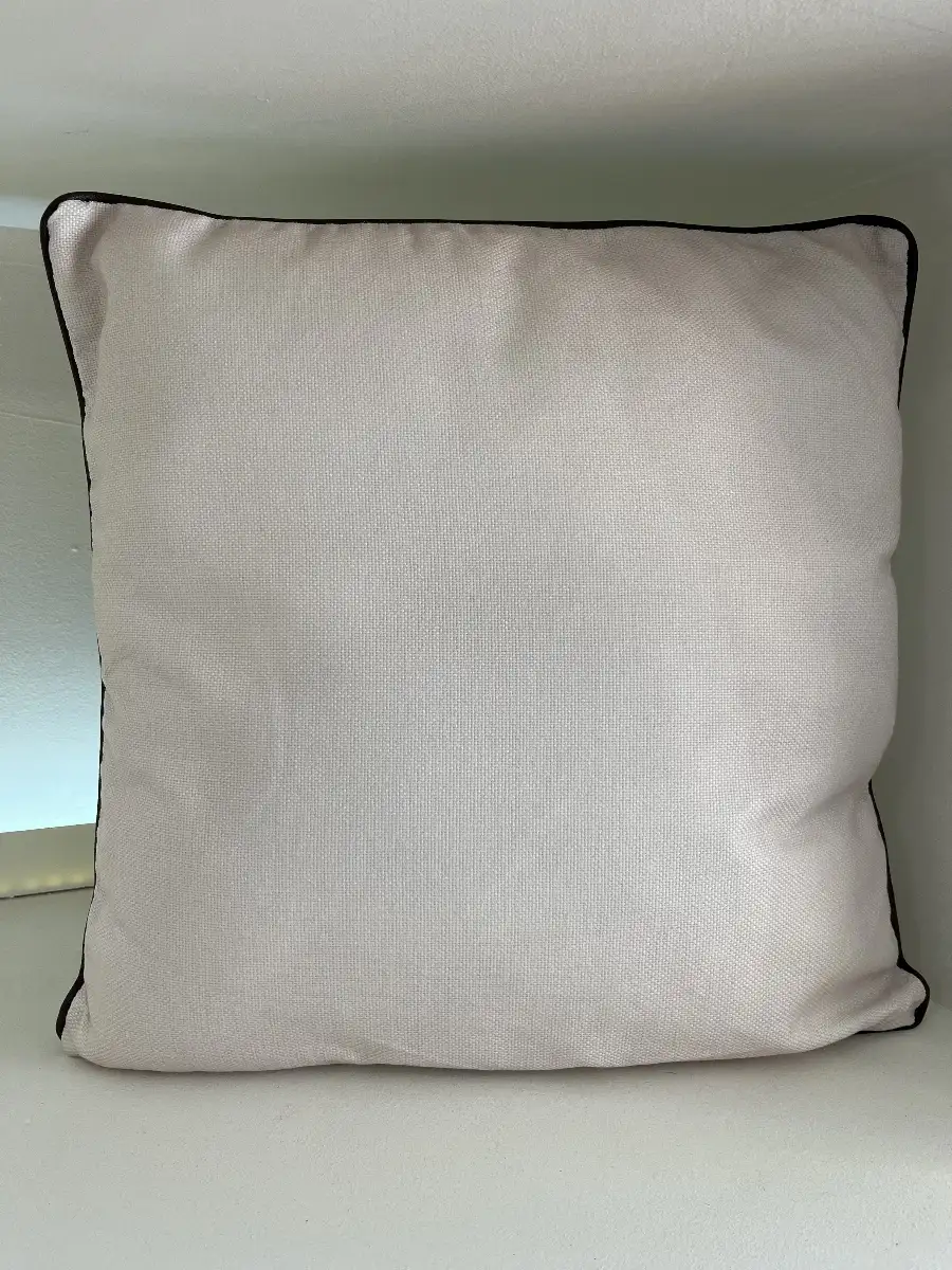 Coussin beige & marron