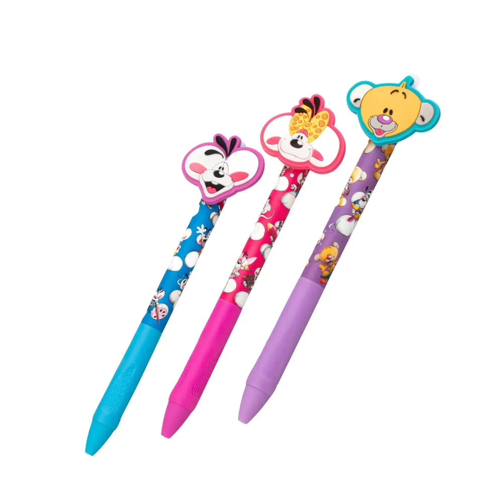 Stylo effaçable 2D / Diddl Modèles aléatoires - Vendu à l'unité -