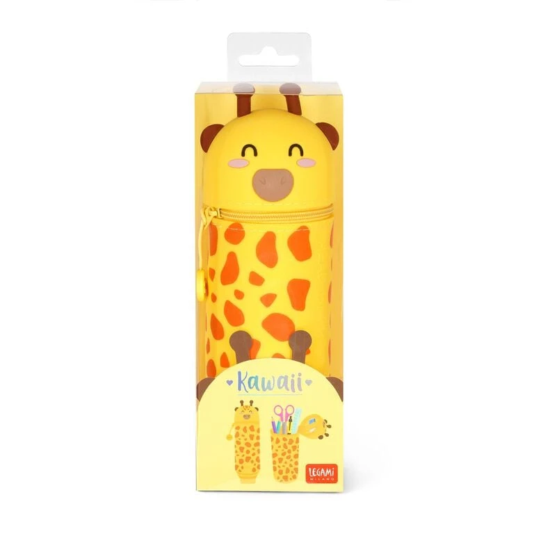 Trousse 2 en 1 en Silicone Girafe «