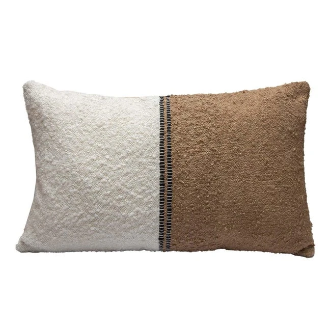 Housse de coussin taupe