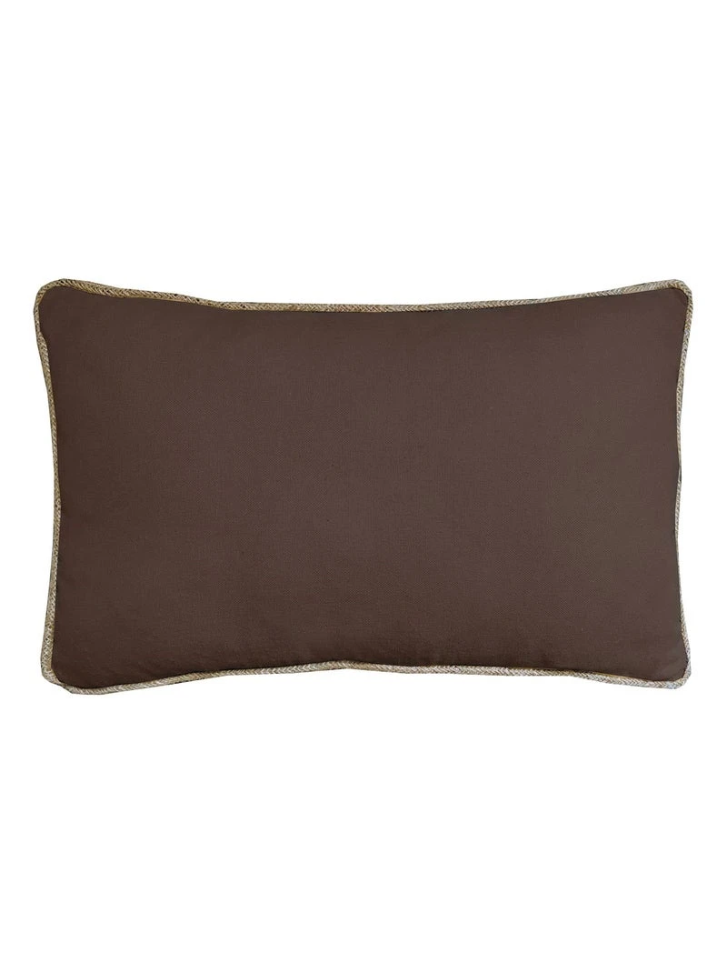 Housse en coton recyclé avec jute  Marron chocolat