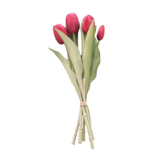 Bouquet 4 tulipes  - Rouge