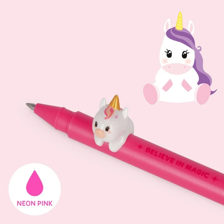Stylo à Encre Gel avec Animal Décoratif Unicorn « Believe in Magic » - Lovely Friends