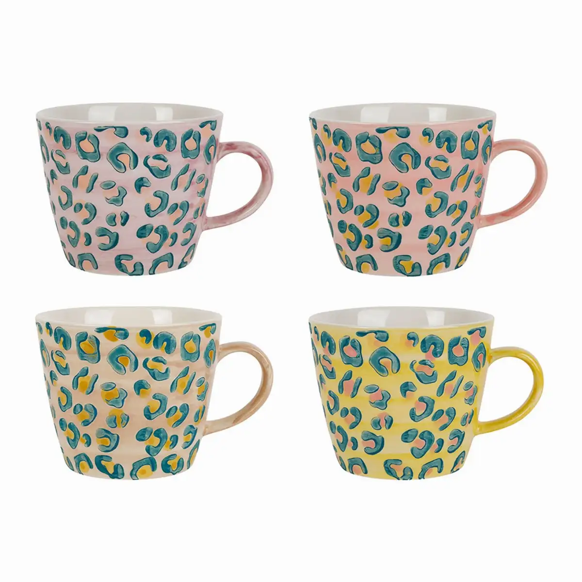 Tasse à thé grès léopard 30cl - Jungle pop