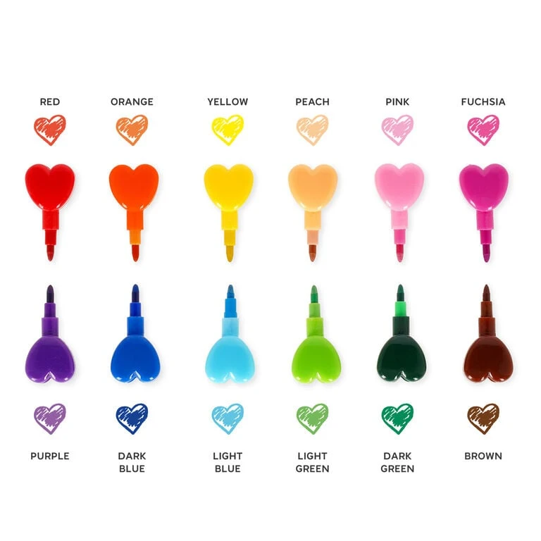 12 Crayons de Couleur Empilables - Dream in Colour
