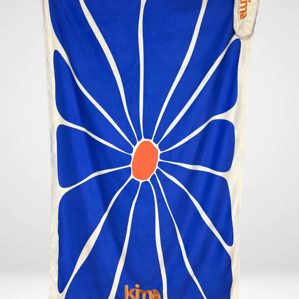 Serviette de plage XXL en microfibres - FLOWER Bleu