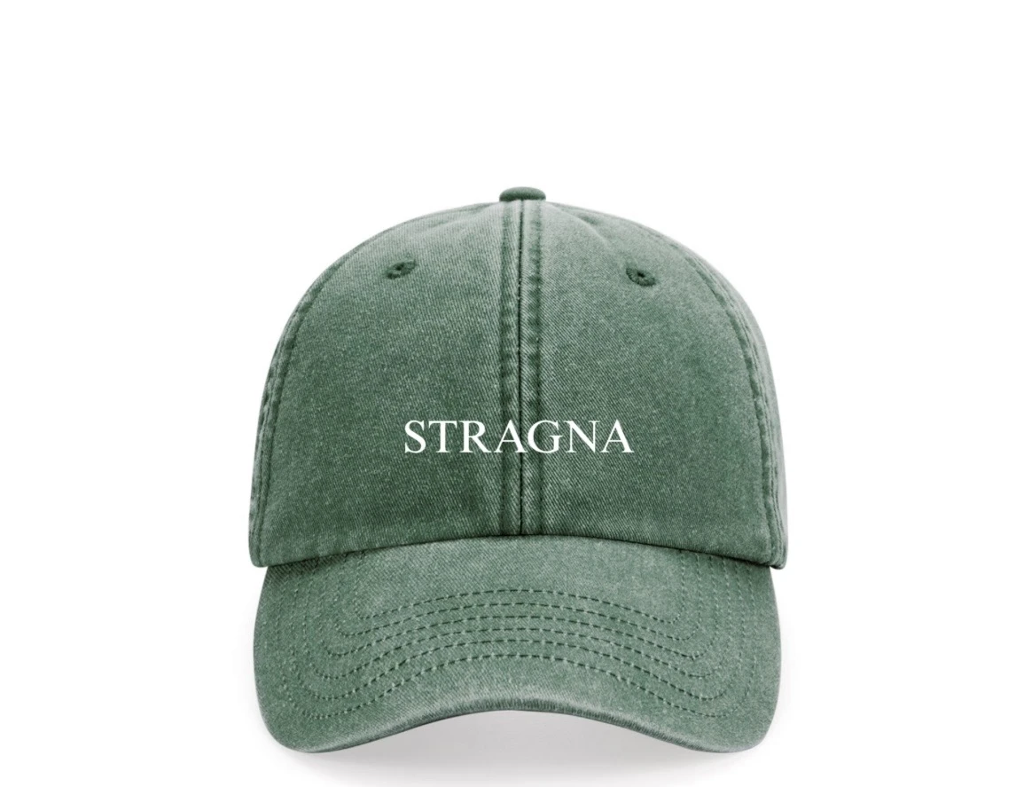CASQUETTE vert  BRODEE STRAGNA