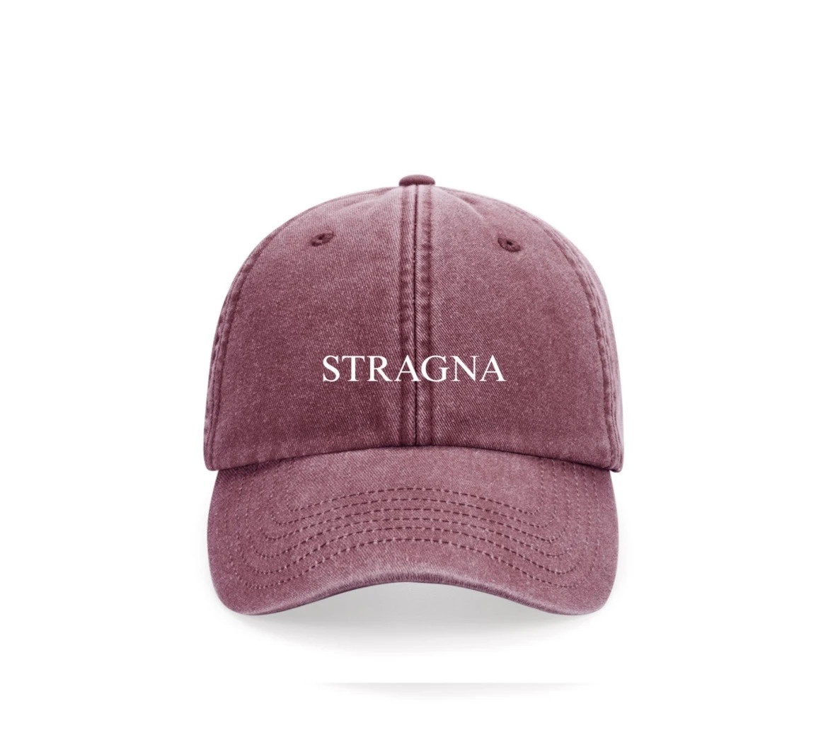 CASQUETTE bordeaux BRODEE STRAGNA