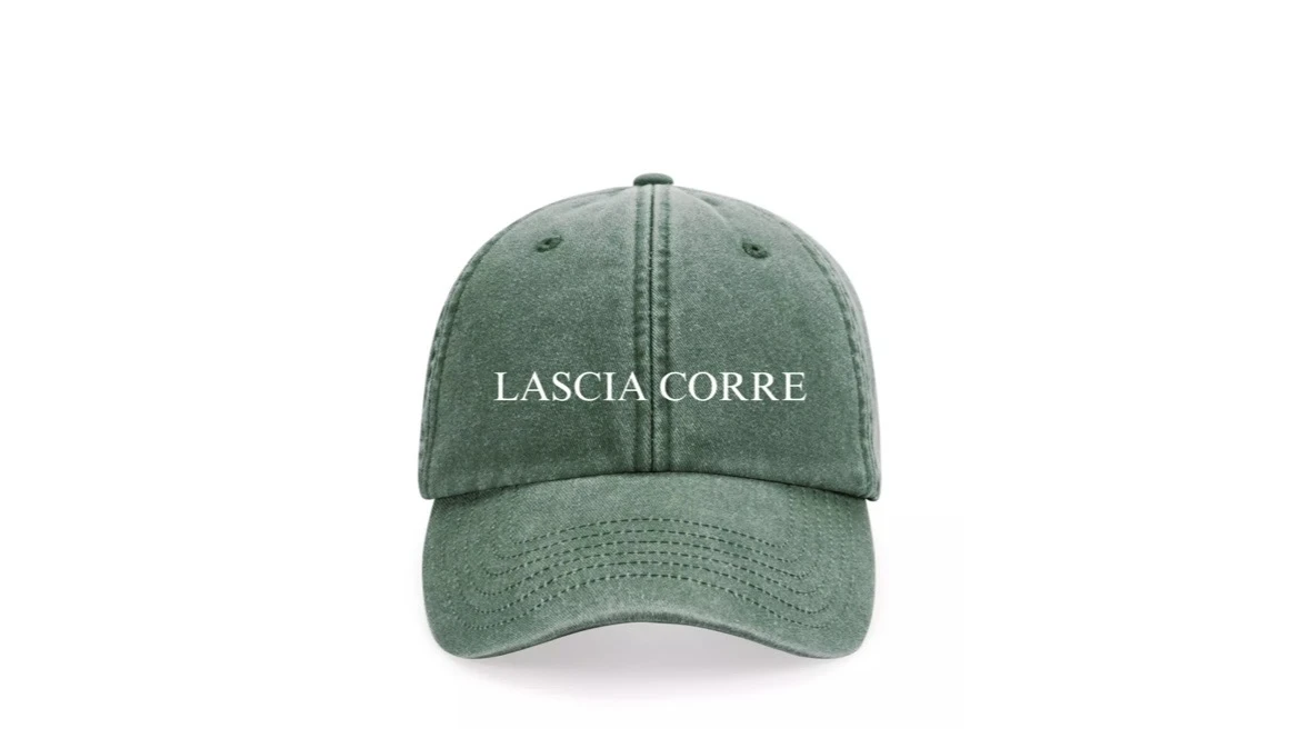 CASQUETTE vert BRODEE LASCIA CORRE