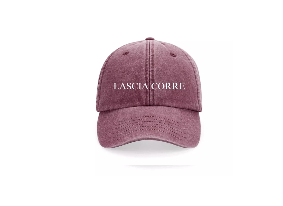 CASQUETTE bordeaux BRODEE LASCIA CORRE