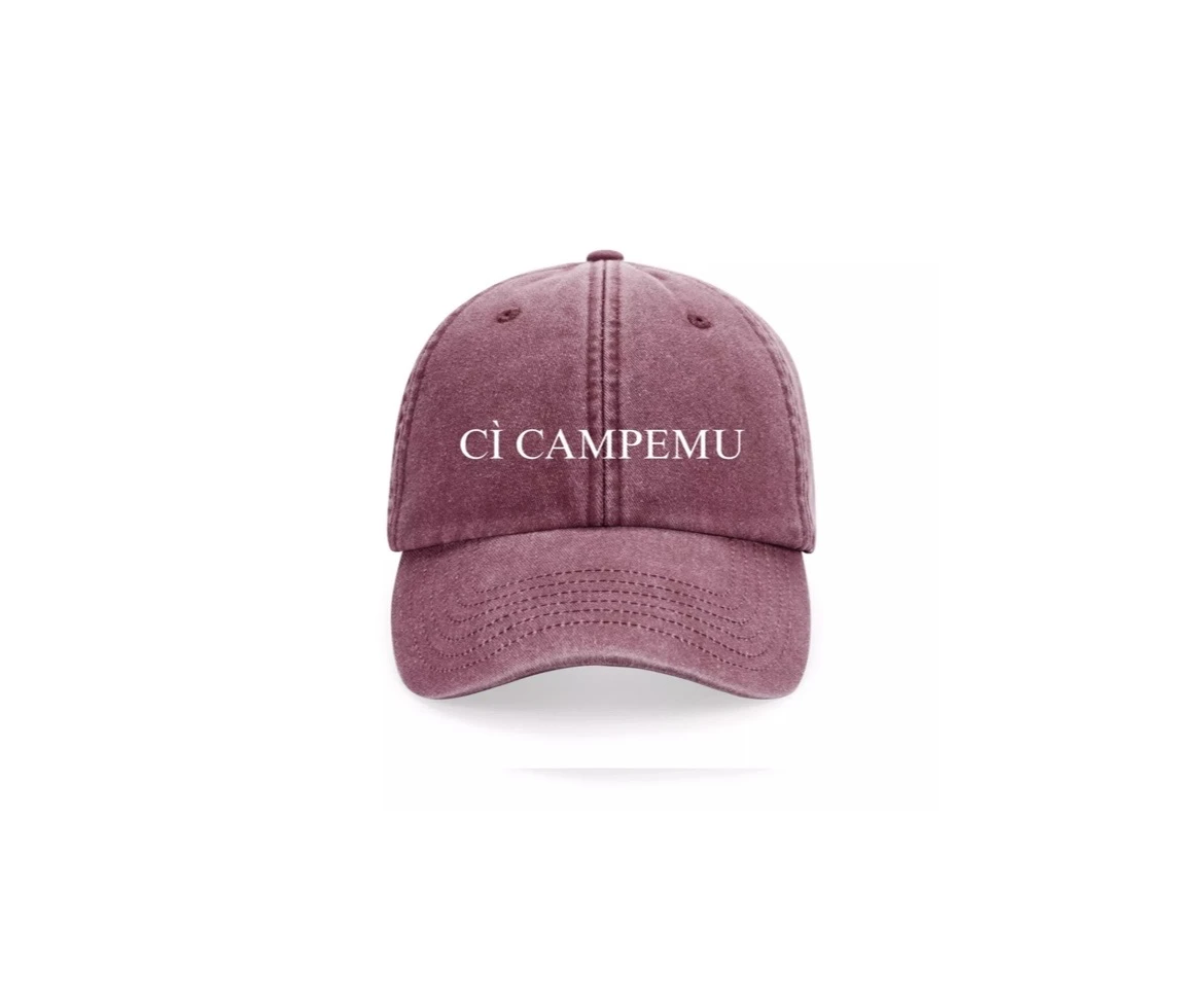 CASQUETTE bordeaux BRODEE CÌ CAMPEMU