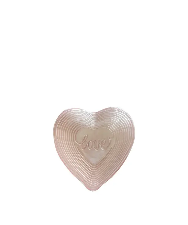 Coupelle coeur rose 14x13x2cm