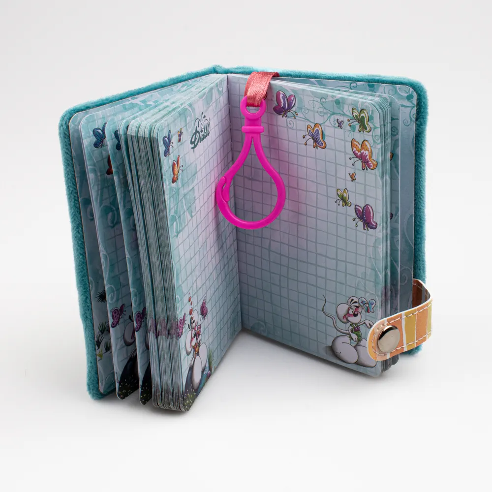 | Cahier A7 Bleu peluche