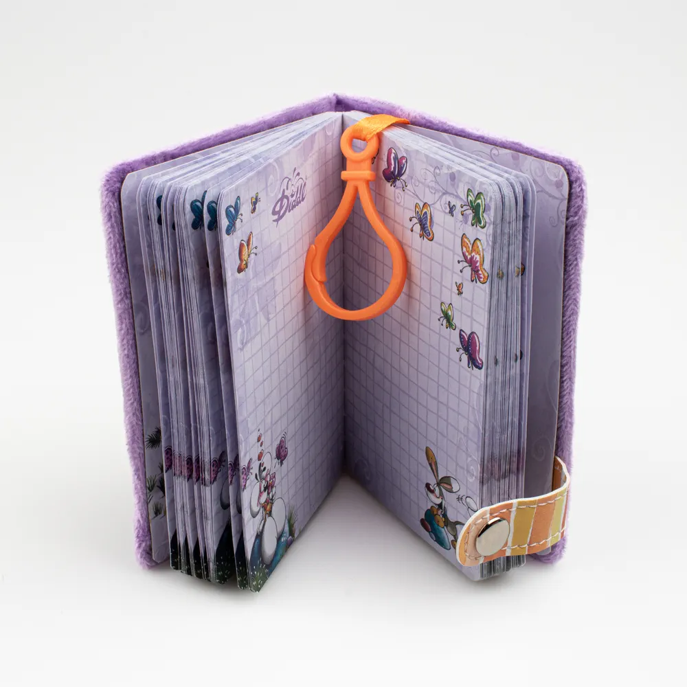 Cahier A7 Violet peluche Bibombl