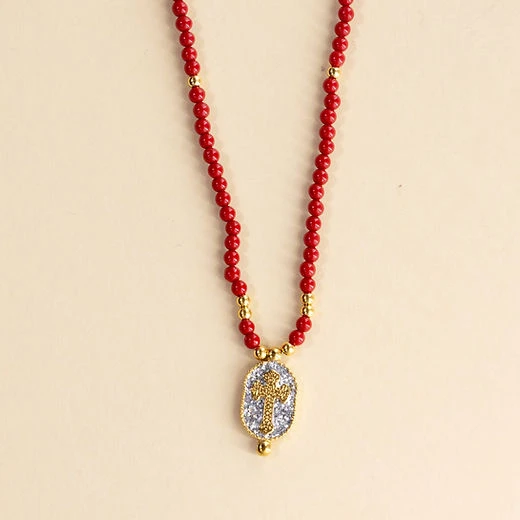 Collier Kallisté Croix Argenté