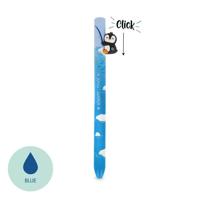 Stylo à bille rétractable Penguin « Toujours cool » - Câlins gratuits