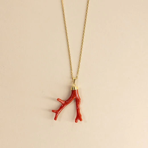 Collier/Sautoir Kallisté Corail Branche Naturel