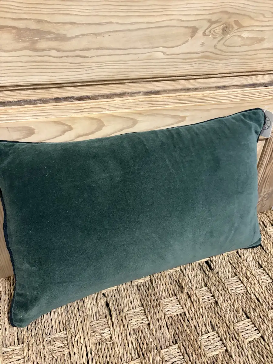Housse Coussin Émeraude Velours