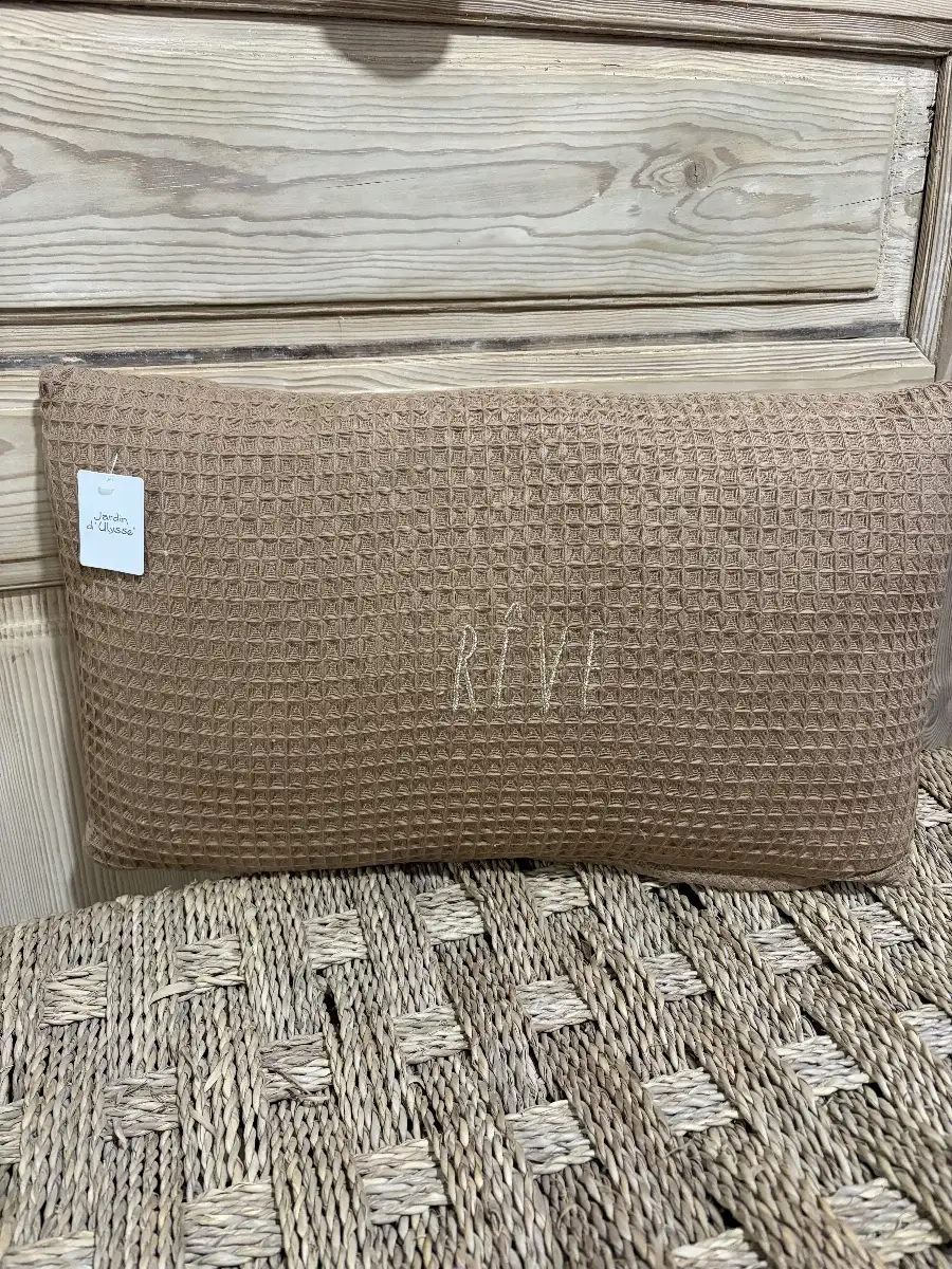 Housse de coussin Rêve taupe