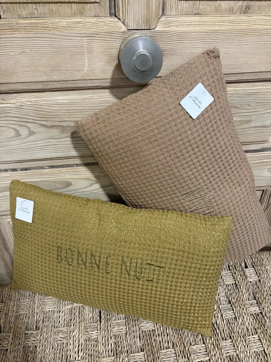 Housse de coussin Rêve taupe