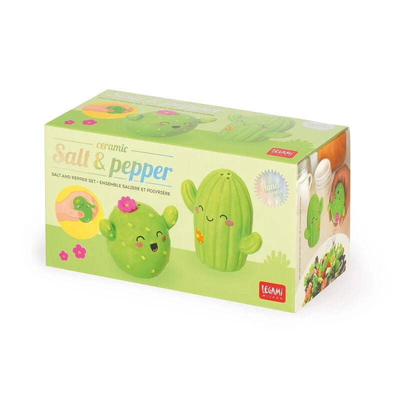Ensemble Salière et Poivrière en Céramique Cactus