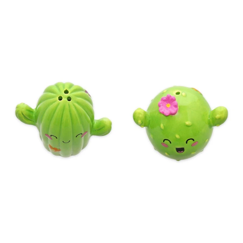 Ensemble Salière et Poivrière en Céramique Cactus