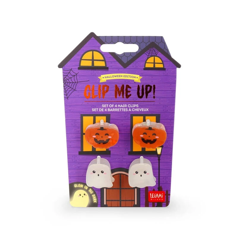 Set de 4 Mini Barrettes à Cheveux d'Halloween